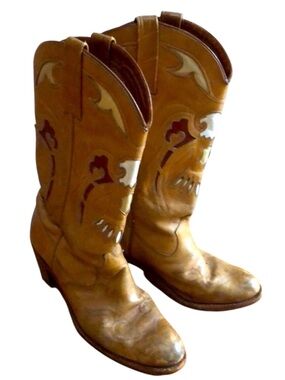 VINTAGE! Miss Capezio Eagle Cowboy Boots